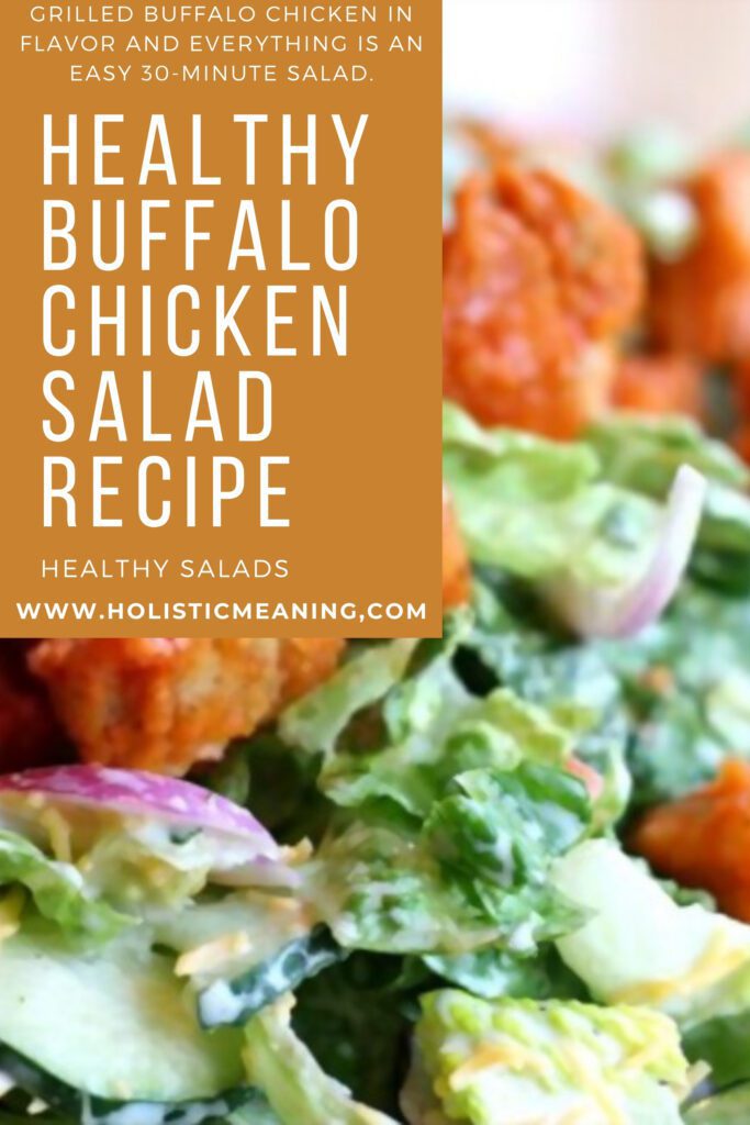 Healthy Buffalo Chicken Salad Recipe #holistic #healthysalad