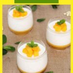 White chocolate and yogurt mousse with peach jelly