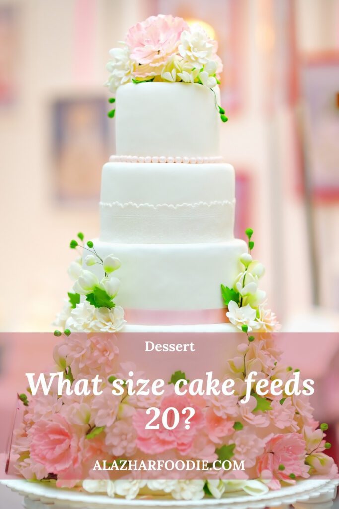 What size cake feeds 20 1