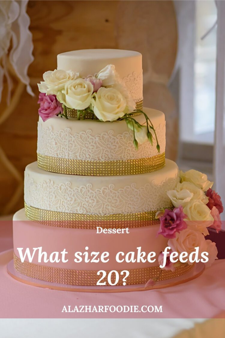 What size cake feeds 20