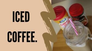 easy iced coffee with coffee cre