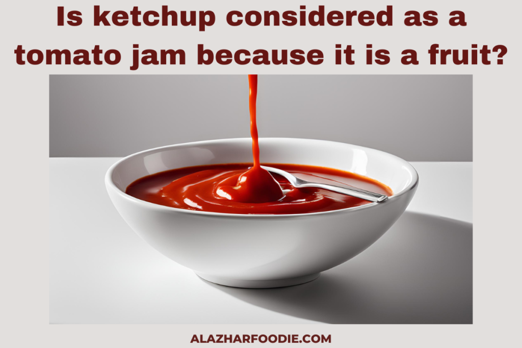 Is ketchup considered as a tomato jam because it is a fruit?