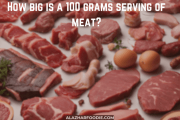 How big is a 100 grams serving of meat?